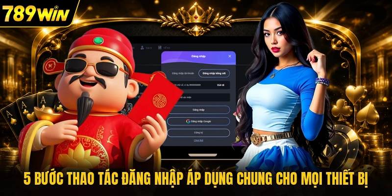 5 bước thao tác đăng nhập áp dụng chung cho mọi thiết bị