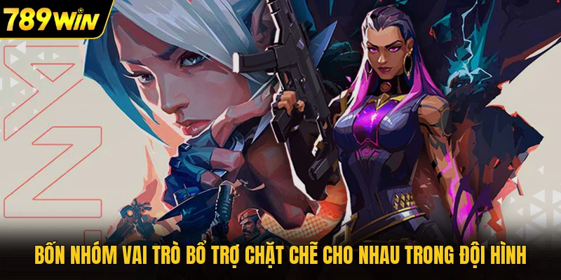 Bốn nhóm vai trò bổ trợ chặt chẽ cho nhau trong đội hình