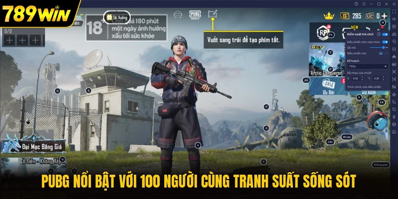 PUBG nổi bật với 100 người cùng tranh suất sống sót